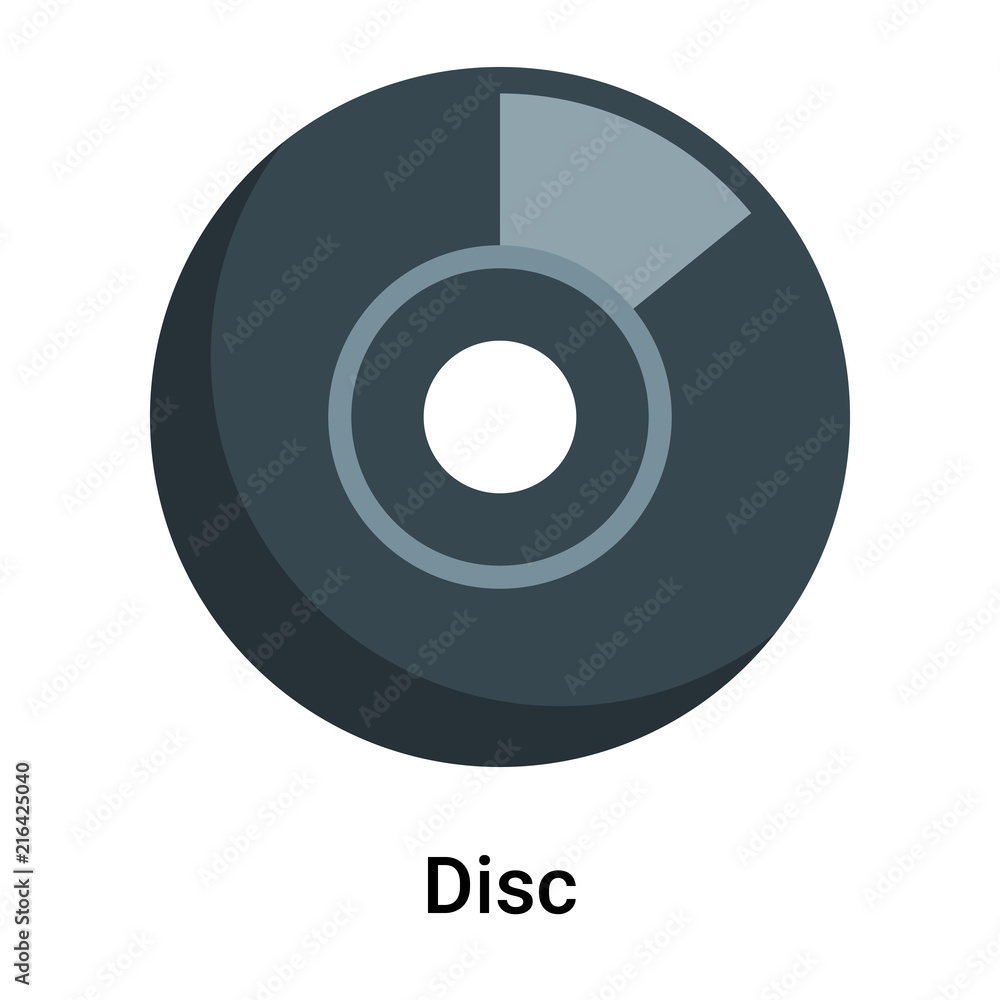 Disc icon vector sign and symbol isolated on white background, Disc ...