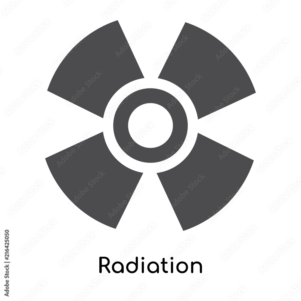 Radiation icon vector sign and symbol isolated on white background, Radiation logo concept Radiation icon vector sign and symbol isolated on white background, Radiation logo concept