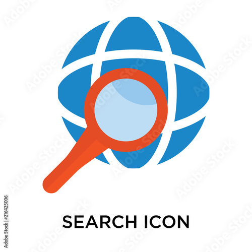 Search icon vector sign and symbol isolated on white background, Search logo concept