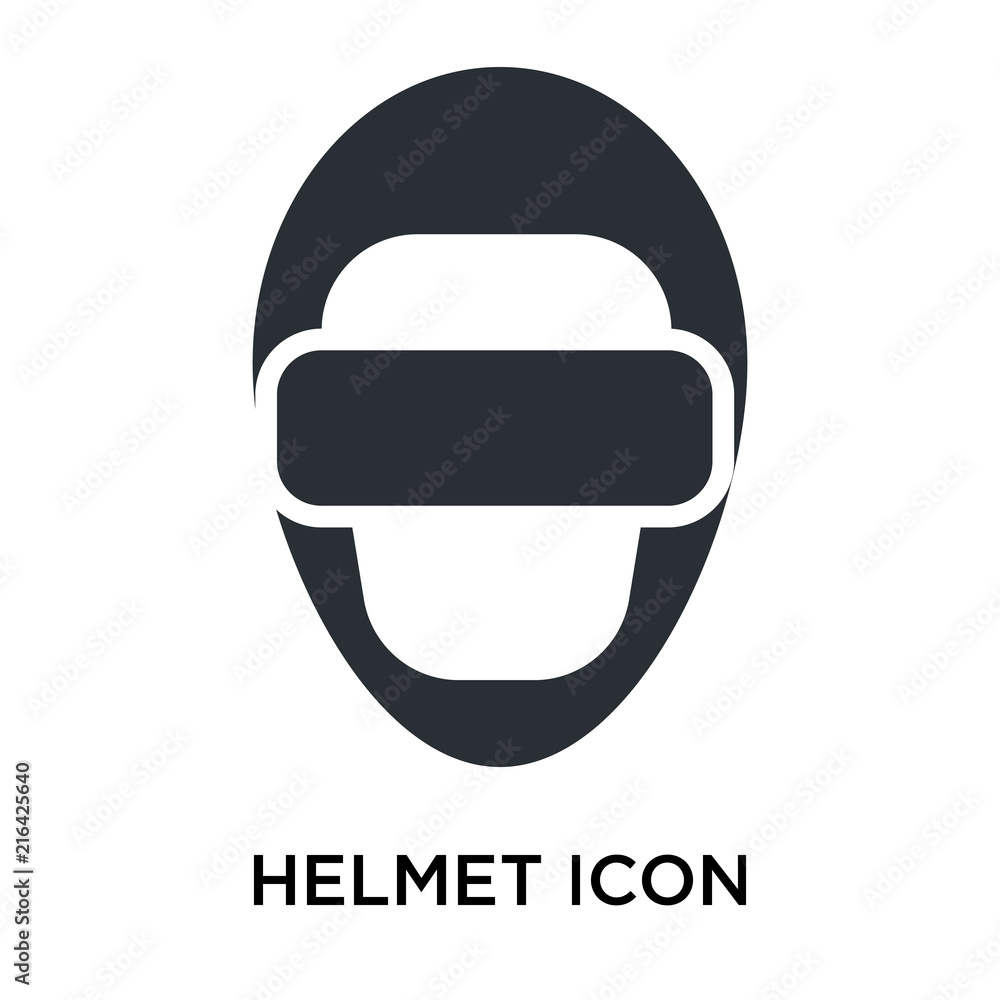 Helmet icon vector sign and symbol isolated on white background, Helmet logo concept Helmet icon vector sign and symbol isolated on white background, Helmet logo concept