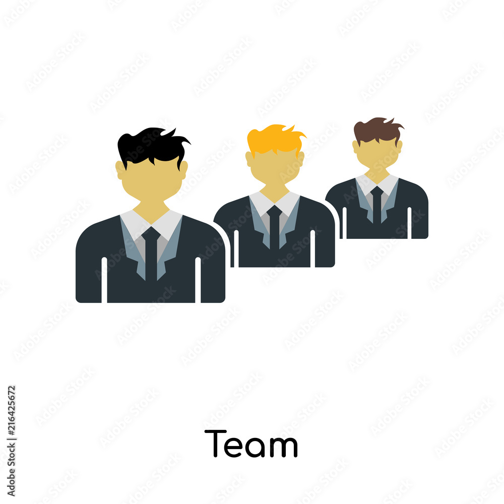 Team icon vector sign and symbol isolated on white background, Team logo concept Team icon vector sign and symbol isolated on white background, Team logo concept