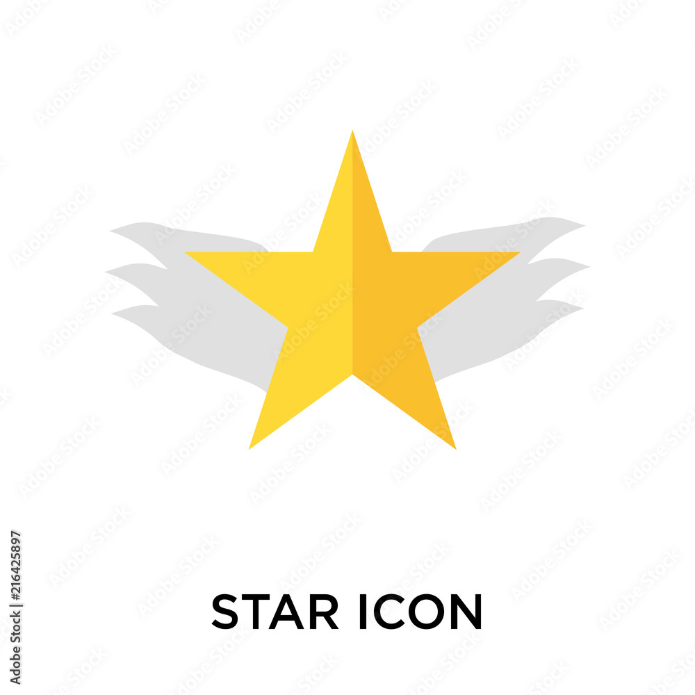 Obraz premium Star icon vector sign and symbol isolated on white background, Star logo concept