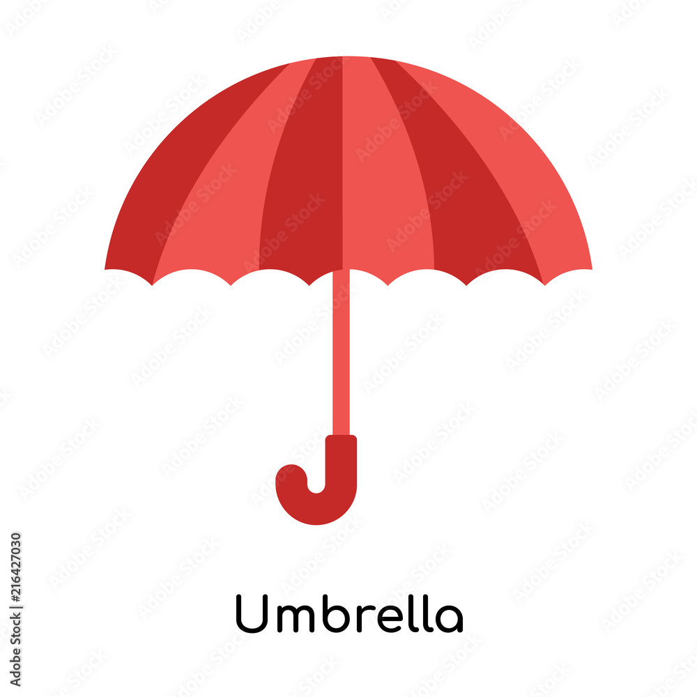 Umbrella icon vector sign and symbol isolated on white background, Umbrella logo concept Umbrella icon vector sign and symbol isolated on white background, Umbrella logo concept