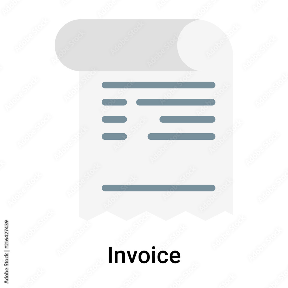 Invoice icon vector sign and symbol isolated on white background, Invoice logo concept Invoice icon vector sign and symbol isolated on white background, Invoice logo concept