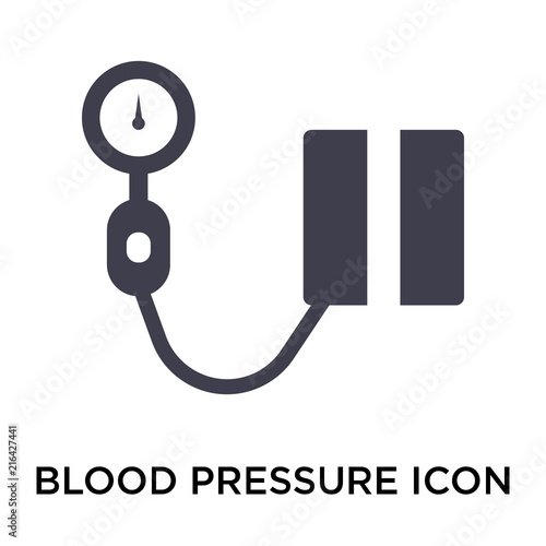 Blood pressure icon vector sign and symbol isolated on white background, Blood pressure logo concept