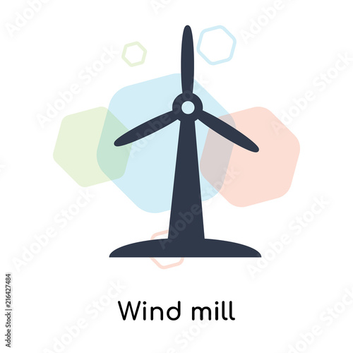Wind mill icon vector sign and symbol isolated on white background, Wind mill logo concept