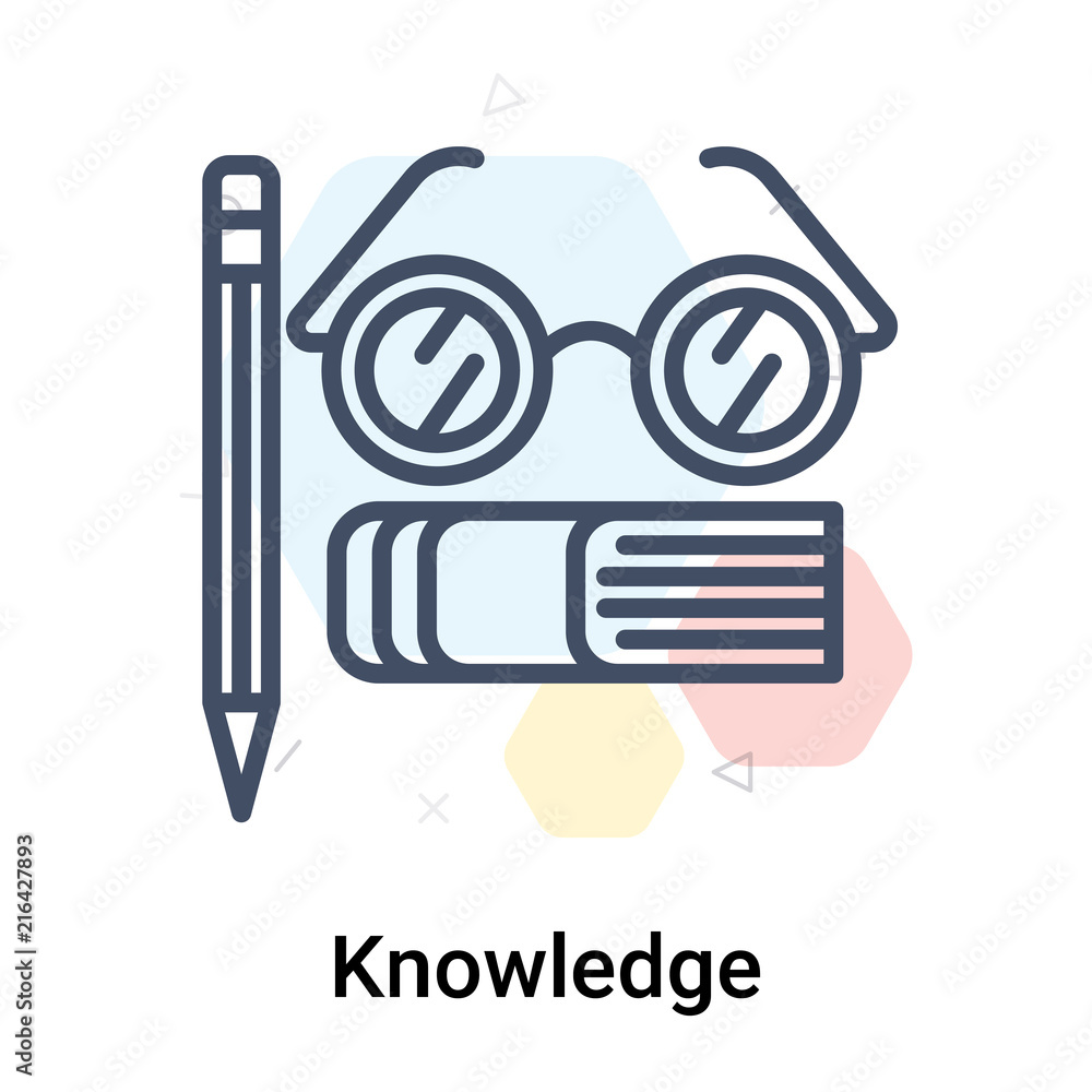 Knowledge icon vector sign and symbol isolated on white background ...