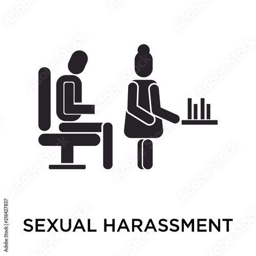 Sexual harassment icon vector sign and symbol isolated on white background, Sexual harassment logo concept