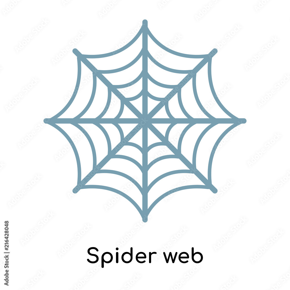 Spider web icon vector sign and symbol isolated on white background, Spider web logo concept Spider web icon vector sign and symbol isolated on white background, Spider web logo concept