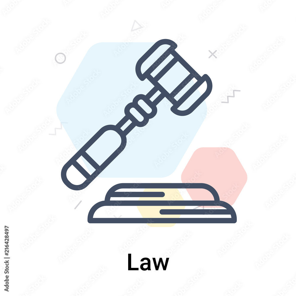 Law icon vector sign and symbol isolated on white background, Law logo concept Law icon vector sign and symbol isolated on white background, Law logo concept