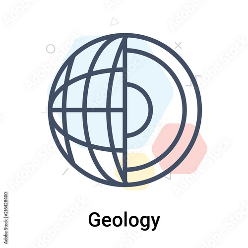 Geology icon vector sign and symbol isolated on white background, Geology logo concept