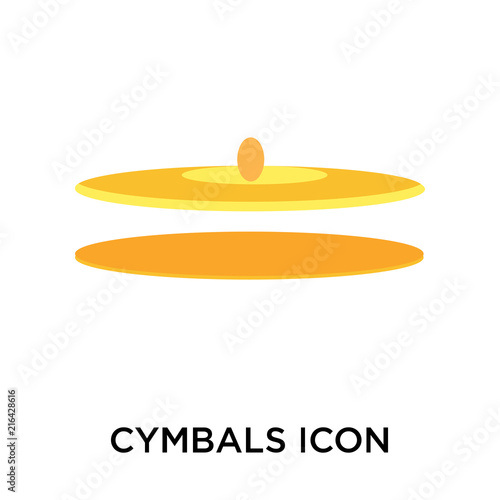 Cymbals icon vector sign and symbol isolated on white background, Cymbals logo concept