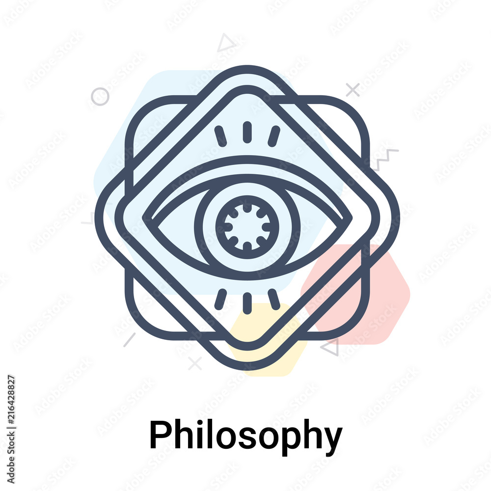 Philosophy Icon Vector Sign And Symbol Isolated On White Background 