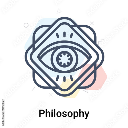Philosophy icon vector sign and symbol isolated on white background, Philosophy logo concept