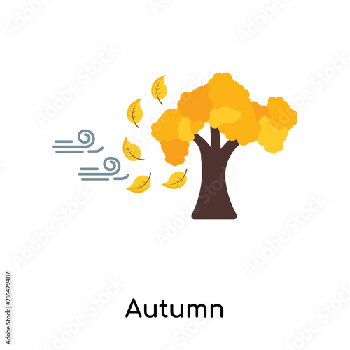 Autumn icon vector sign and symbol isolated on white background, Autumn logo concept