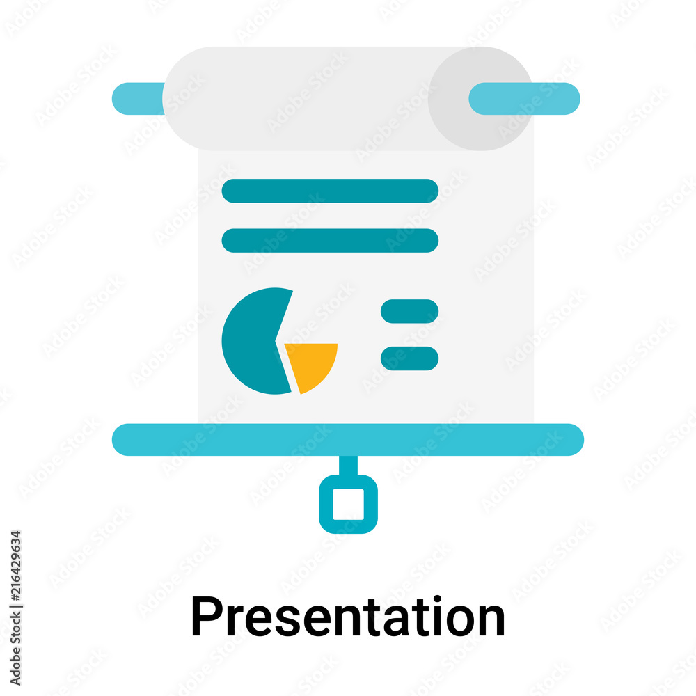 Presentation icon vector sign and symbol isolated on white background, Presentation logo concept Presentation icon vector sign and symbol isolated on white background, Presentation logo concept
