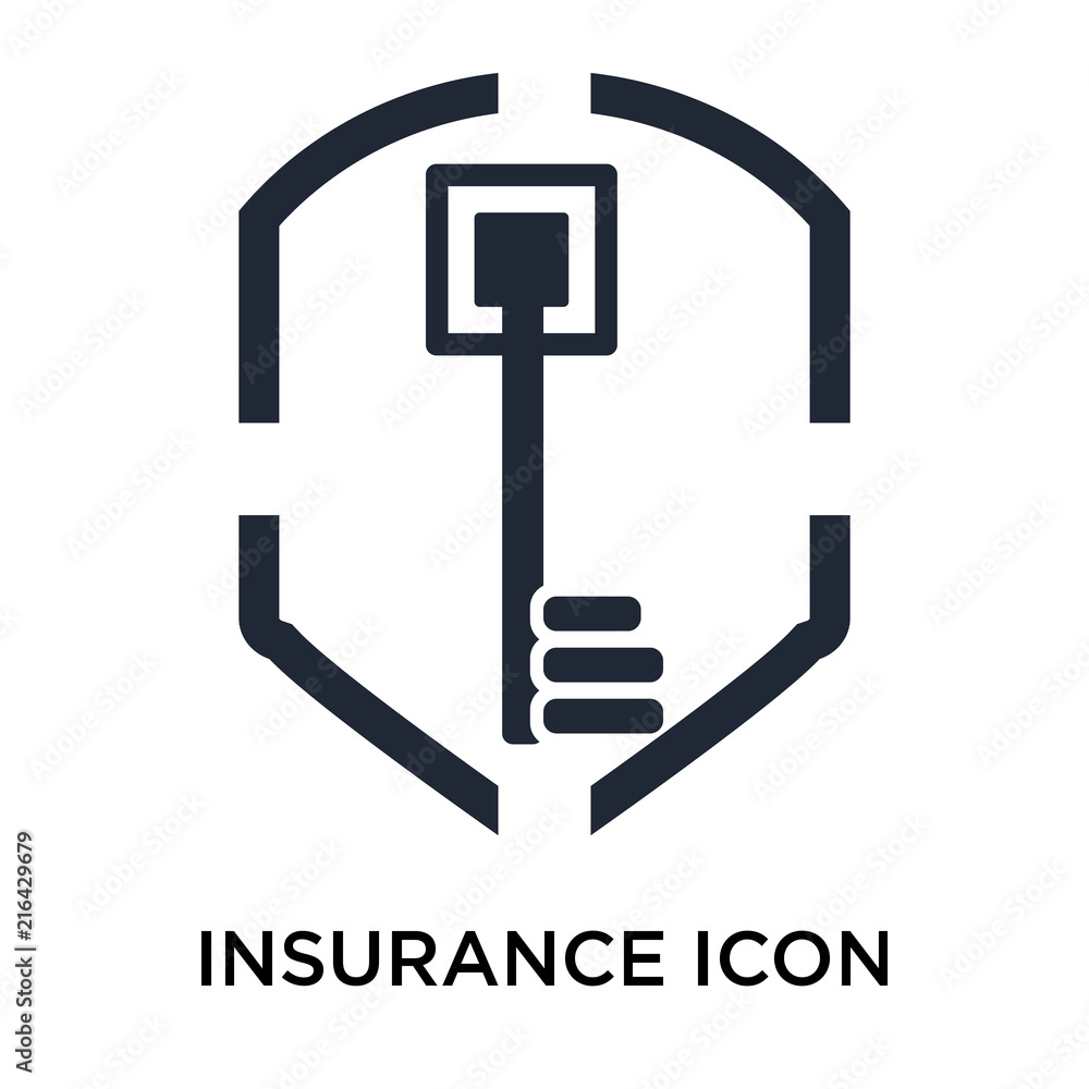 Insurance icon vector sign and symbol isolated on white background, Insurance logo concept