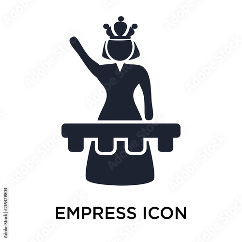 Empress icon vector sign and symbol isolated on white background, Empress logo concept