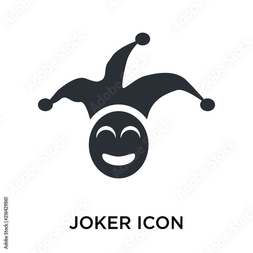 Joker icon vector sign and symbol isolated on white background, Joker logo concept