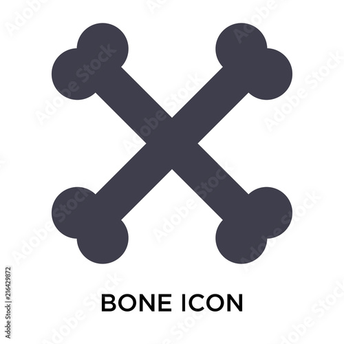 Bone icon vector sign and symbol isolated on white background, Bone logo concept