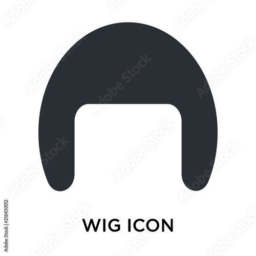 Wig icon vector sign and symbol isolated on white background, Wig logo concept