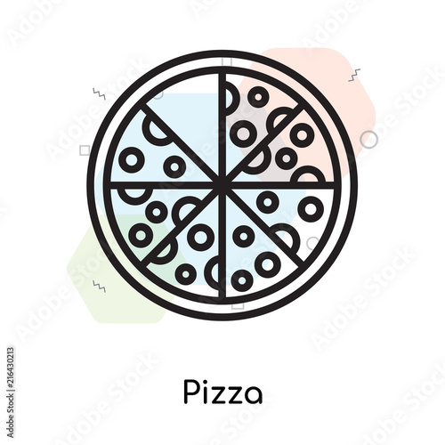 Pizza icon vector sign and symbol isolated on white background, Pizza logo concept
