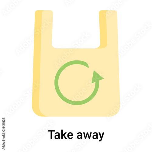 Take away icon vector sign and symbol isolated on white background, Take away logo concept