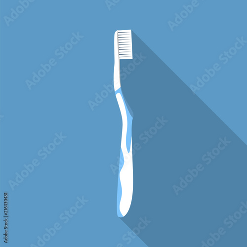 Silicone toothbrush icon. Flat illustration of silicone toothbrush vector icon for web design