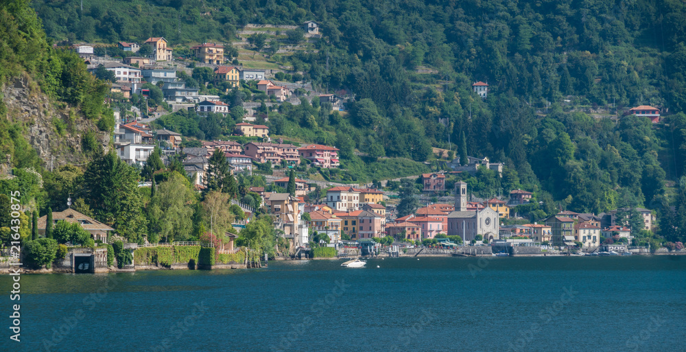 Argegno, idyllic village on Lake Como, Lombardy, Italy.