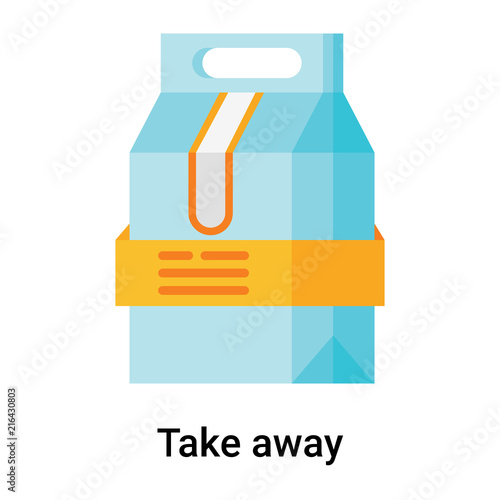 Take away icon vector sign and symbol isolated on white background, Take away logo concept
