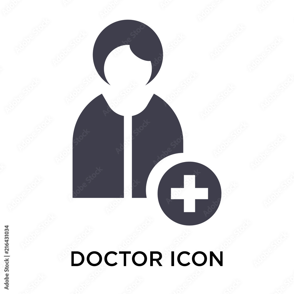 Doctor icon vector sign and symbol isolated on white background, Doctor logo concept Doctor icon vector sign and symbol isolated on white background, Doctor logo concept