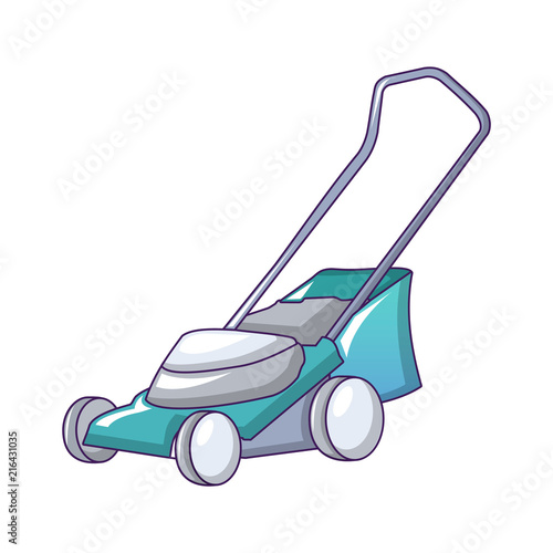 Lawnmower icon. Cartoon of lawnmower vector icon for web design isolated on white background
