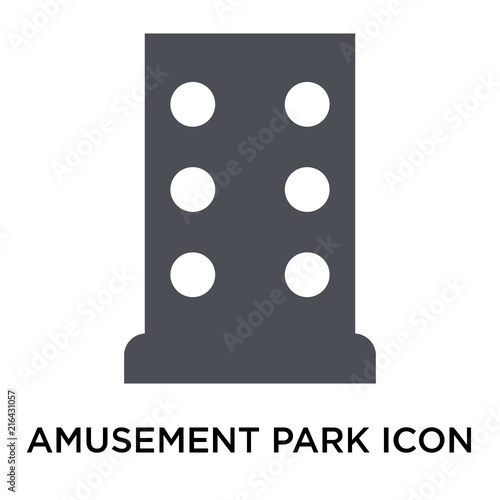 Amusement park icon vector sign and symbol isolated on white background, Amusement park logo concept