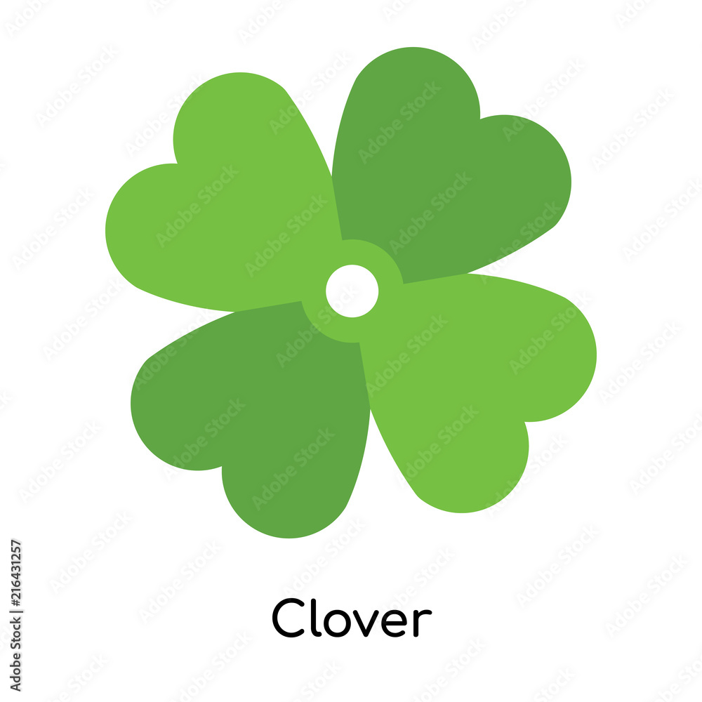 Clover icon vector sign and symbol isolated on white background, Clover logo concept Clover icon vector sign and symbol isolated on white background, Clover logo concept