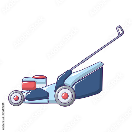 Farm grass cut machine icon. Cartoon of farm grass cut machine vector icon for web design isolated on white background