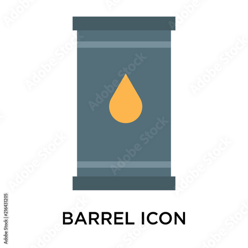 Barrel icon vector sign and symbol isolated on white background, Barrel logo concept