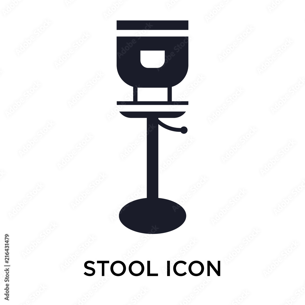 Stool icon vector sign and symbol isolated on white background, Stool logo concept Stool icon vector sign and symbol isolated on white background, Stool logo concept