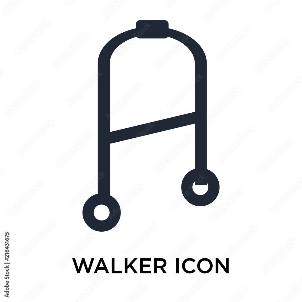 Walker icon vector sign and symbol isolated on white background, Walker logo concept Walker icon vector sign and symbol isolated on white background, Walker logo concept