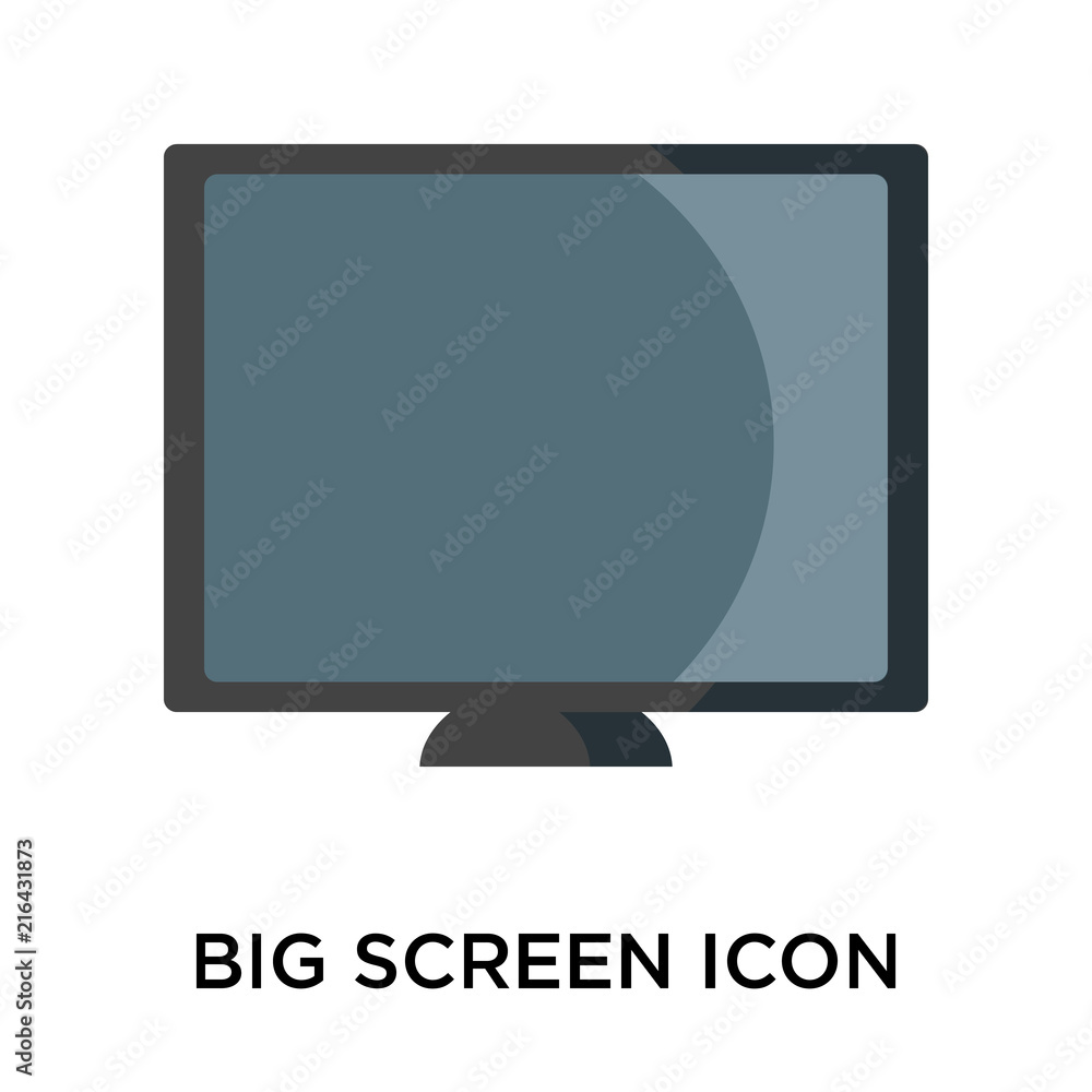 Big screen icon vector sign and symbol isolated on white background, Big screen logo concept Big screen icon vector sign and symbol isolated on white background, Big screen logo concept