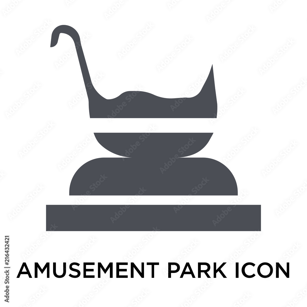 Amusement park icon vector sign and symbol isolated on white background, Amusement park logo concept Amusement park icon vector sign and symbol isolated on white background, Amusement park logo concept