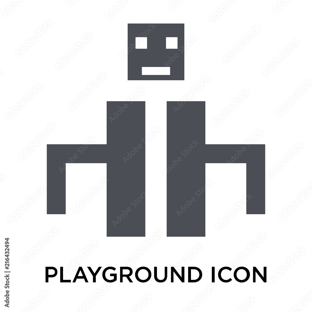 Playground icon vector sign and symbol isolated on white background, Playground logo concept Playground icon vector sign and symbol isolated on white background, Playground logo concept