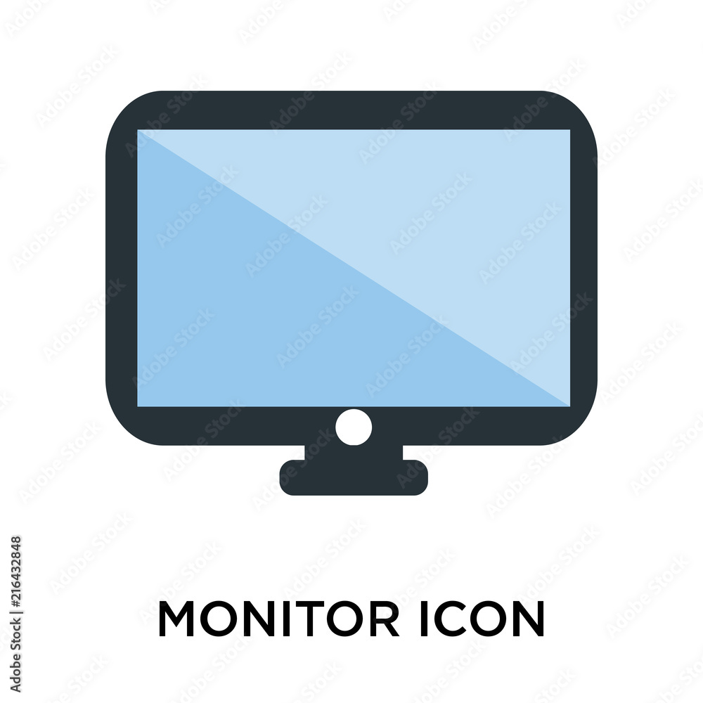Monitor icon vector sign and symbol isolated on white background, Monitor logo concept Monitor icon vector sign and symbol isolated on white background, Monitor logo concept