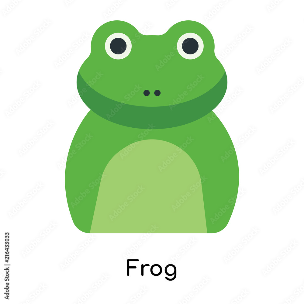 Frog icon vector sign and symbol isolated on white background, Frog logo concept