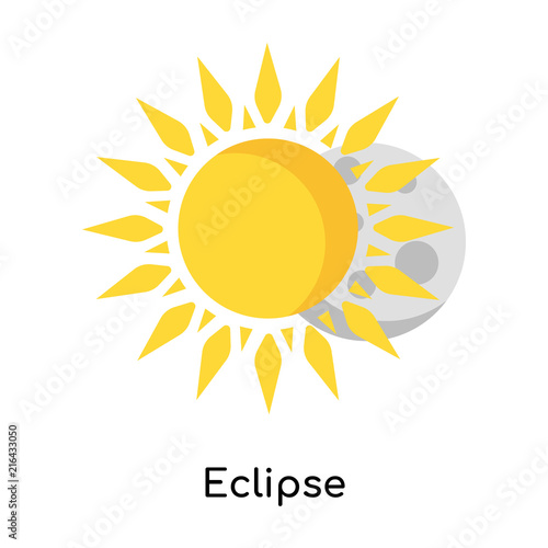 Eclipse icon vector sign and symbol isolated on white background, Eclipse logo concept