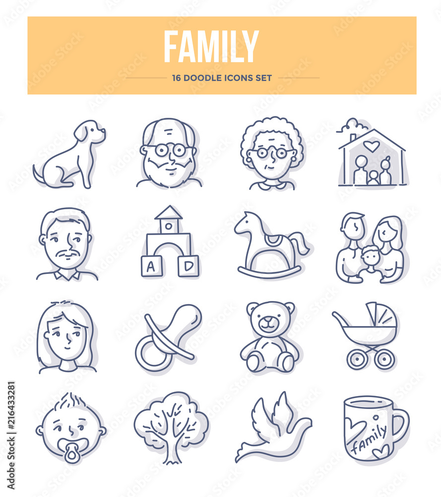 Family Doodle Icons