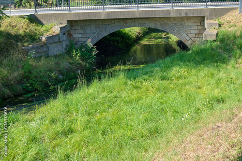 Niedrigwasser an der Polenz in Neustadt am 31.07.2018 photo