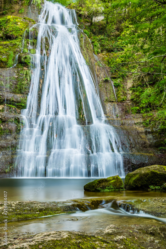 Fototapeta premium Beautiful Watefall of Olla (Garrotxa Province, Catalonia, Spain)