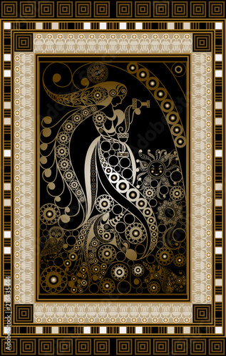 Graphical illustration of a Tarot card 5