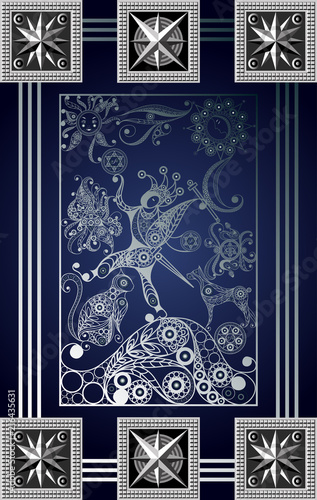 Graphical illustration of a Tarot card 6_2