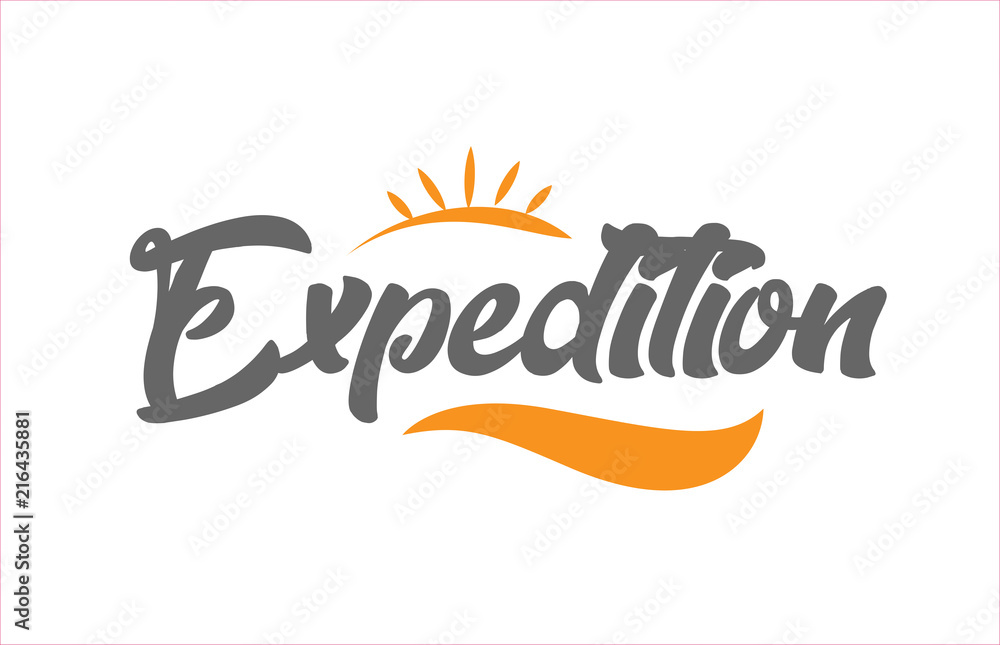 expedition black hand writing word text typography design logo icon expedition black hand writing word text typography design logo icon